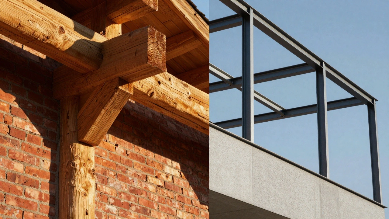 Comparison of traditional timber brick vs modern steel framing