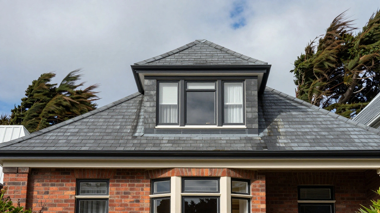 Heritage home in Wellington with a blended dormer extension under cloudy skies
