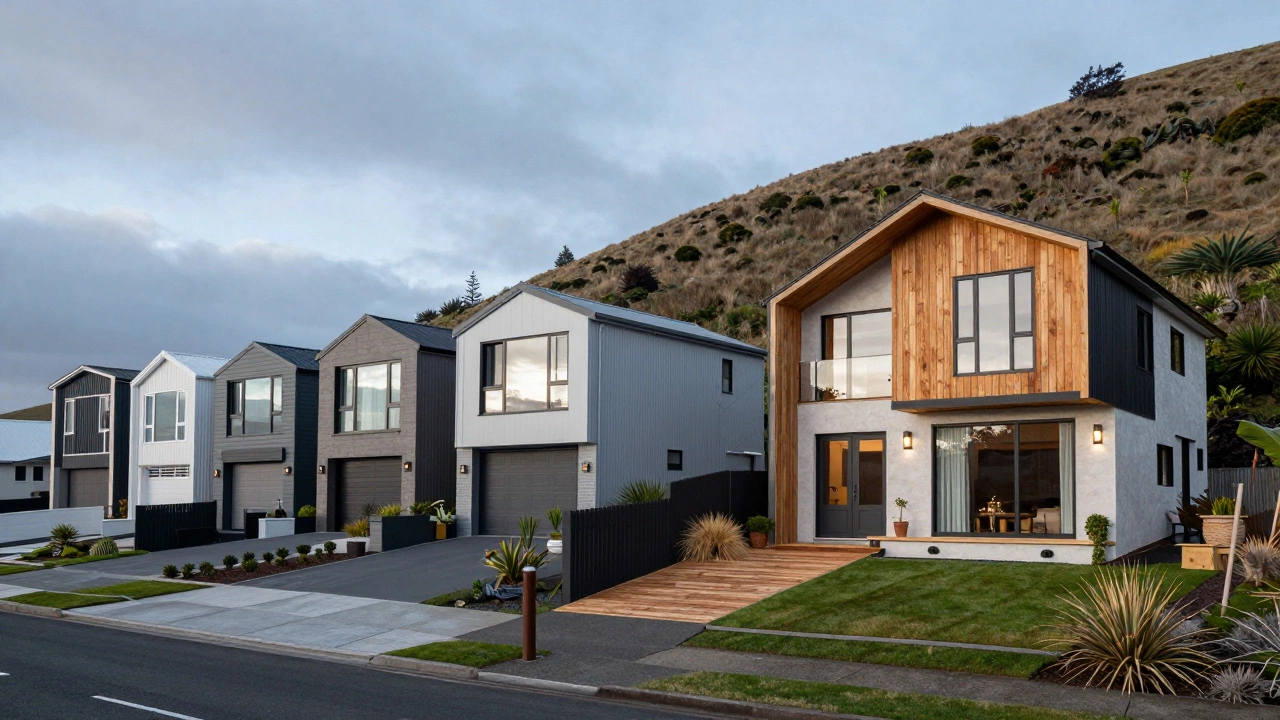 Split view comparing uniform volume homes with unique boutique custom builds