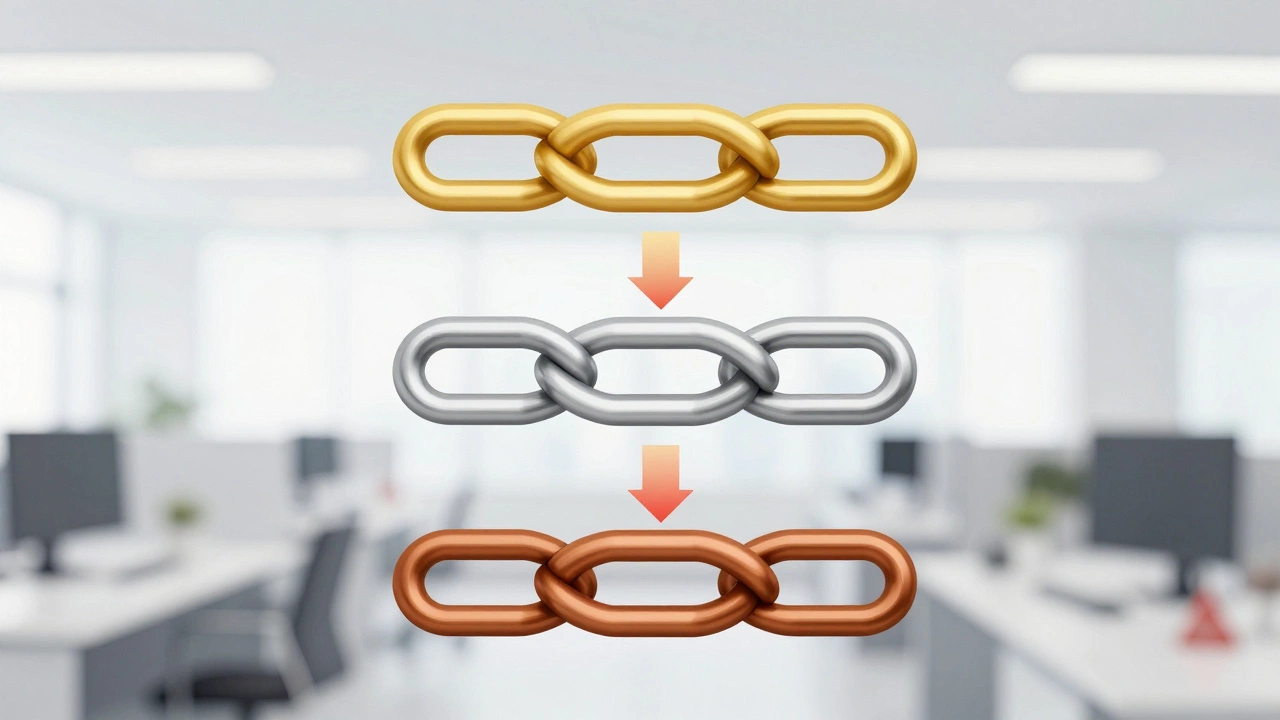 Abstract graphic illustrating payment flow and risk in construction