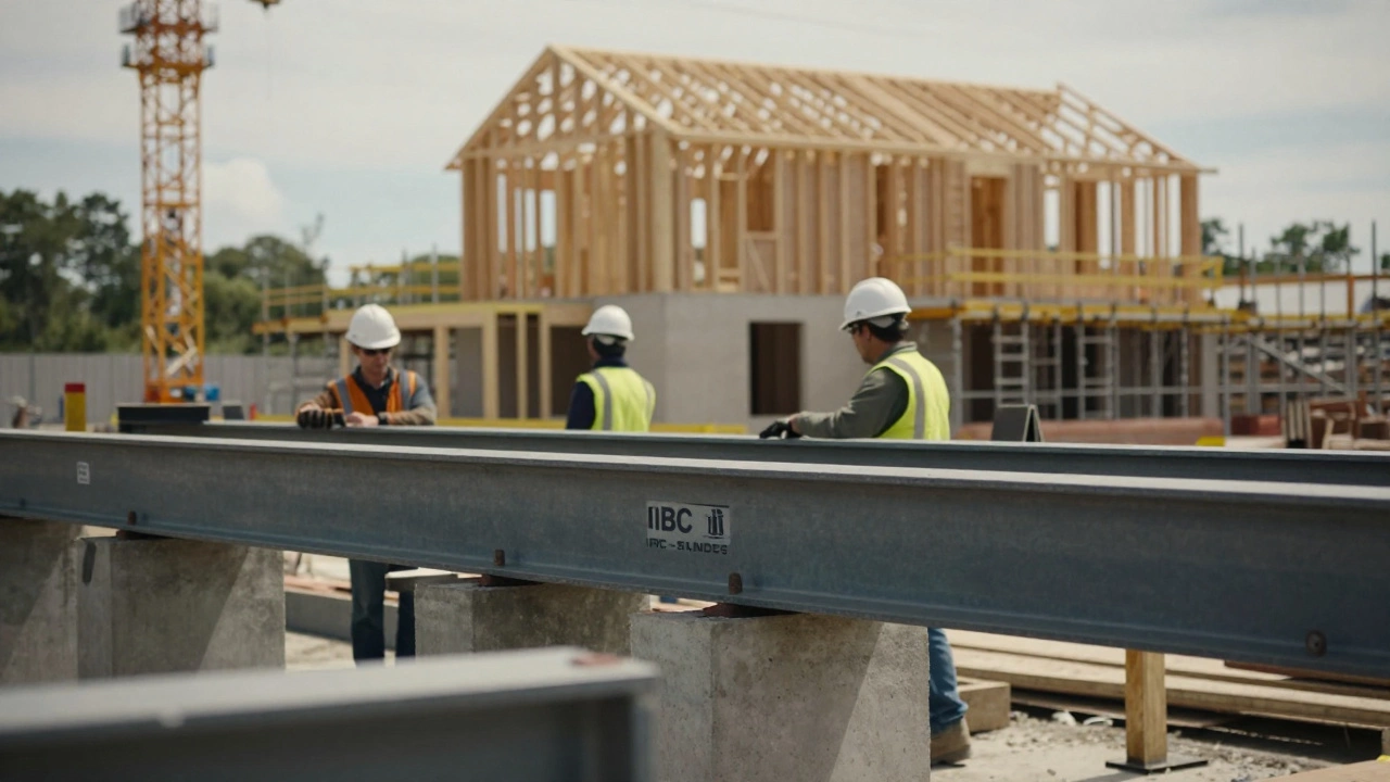 Steel beams and concrete for commercial vs wood framing for residential construction